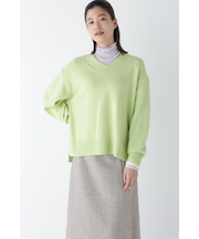 ◆ウールカシミヤＶネックニットプルオーバー