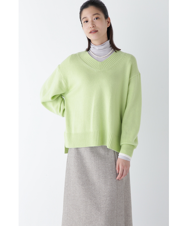 ◆ウールカシミヤＶネックニットプルオーバー