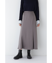 ◆ヴィンテージ風サテンストレッチマーメイドスカート