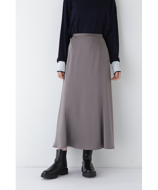 ◆ヴィンテージ風サテンストレッチマーメイドスカート