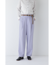◆ウールフラノワイドテーパードパンツ