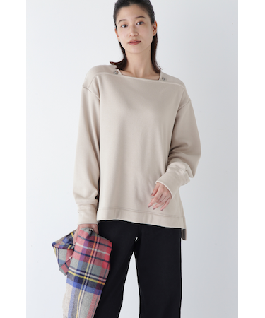 ◆ボンバー裏起毛マリンカラープルオーバー