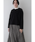 ◆ニードルパンチリブクルーネックプルオーバー