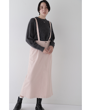 ◆ストレッチエアリードットコードサスペンダースカート