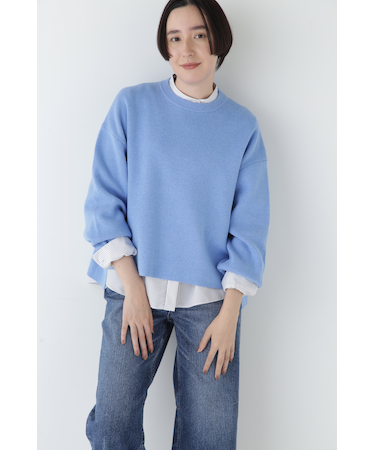 ◆コットンカシミヤジャカードプルオーバー