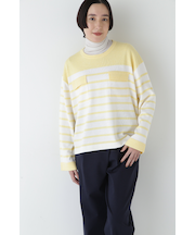 ◆梳毛ボーダープルオーバー