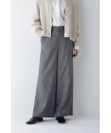◆リングミックスツィードセミワイドパンツ