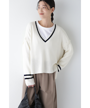 ◆2WAYライン入Ｖネックプルオーバー