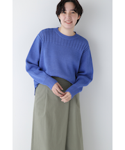 ◆ギマコットン編地コンビプルオーバー