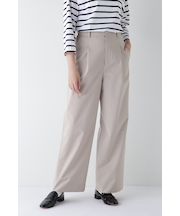 ◆Ｐレーヨン麻ポプリンマーベルトセミワイドパンツ