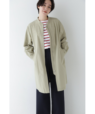 ◆コットンナイロンダンプスタンドカラーコート