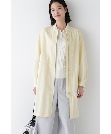 ◆コットンナイロンダンプスタンドカラーコート