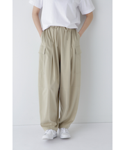 ◆キュプラポリエステル フィブリルサテンストレッチパンツ