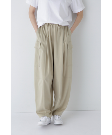◆キュプラポリエステル フィブリルサテンストレッチパンツ