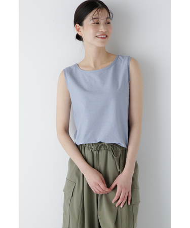 ◆麻混タンクトップ