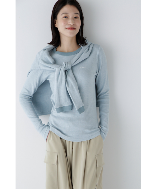 ◆パネルリブロングスリーブＴシャツ