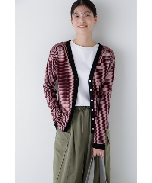 ◆パネルリブＶネックカーディガン