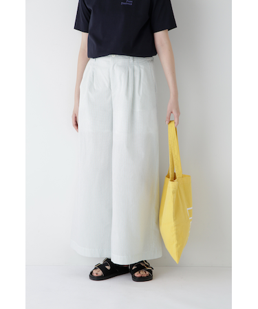 ◆エアリーコットンタックワイドパンツ