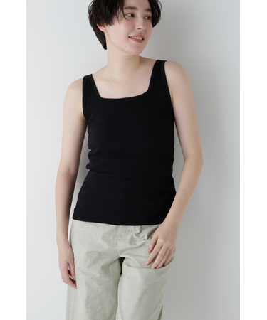 ◆カップ付きスクエアタンクトップ