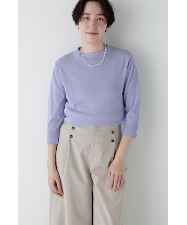 ◆コットン混ＵＶカットモックネックプルオーバー