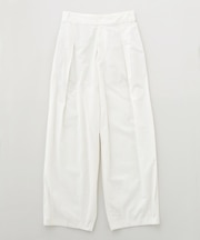コットンタイプライターワッシャーバレルパンツ