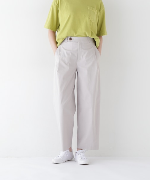 ◆ドビーストレッチワンタックセミワイドパンツ