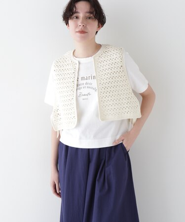 ◆コットンクロシェベスト