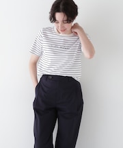 ◆天竺ボーダーロゴＴシャツ