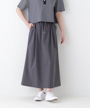 ◆コットンポリエステルウェザードローストリングタックスカート