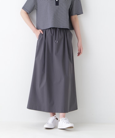 ◆コットンポリエステルウェザードローストリングタックスカート