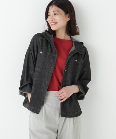 ◆ライトオンスデニムフードブラウス