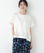 ◆布帛ドッキング半袖プルオーバー