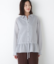 ◆シアストライプブラウス