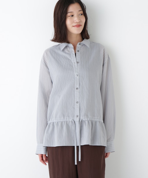◆シアストライプブラウス