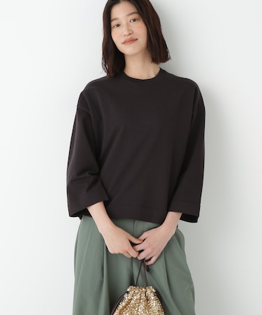 ◆オーガニックコットン混プレーティングプルオーバー