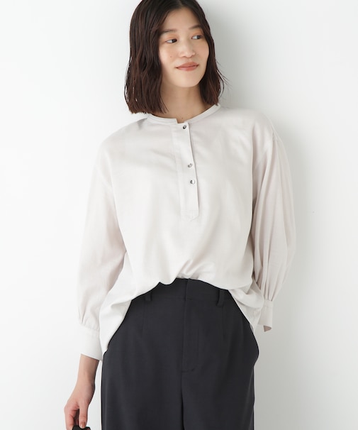 ◆綿シルクスキッパーブラウス