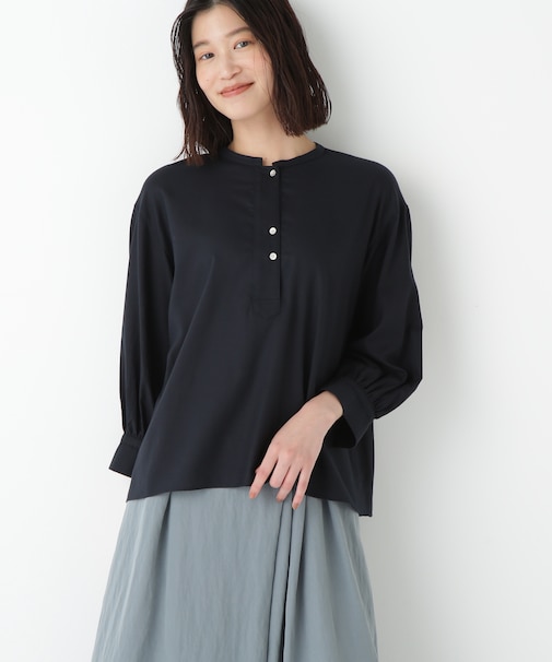 ◆綿シルクスキッパーブラウス