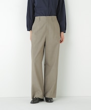 ◆強撚シャークスキンセミワイドパンツ