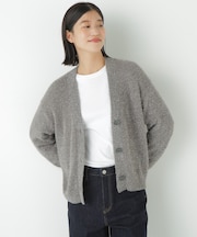◆ラメシャギーＶネックカーディガン