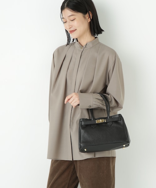 Self-Portrait エレガント Cream レザー ミニトート Cream Leather Mini Tote Bag – self-portrait