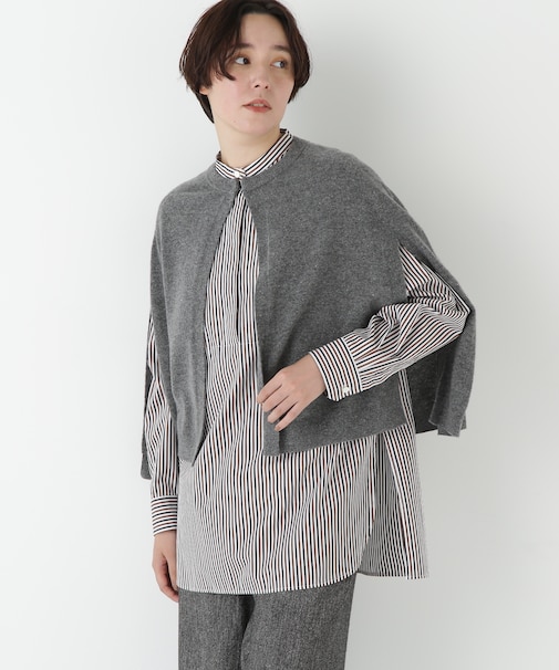 ◆ハイゲージウールケープニット