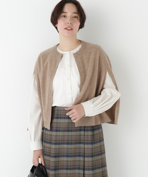 ◆ハイゲージウールケープニット