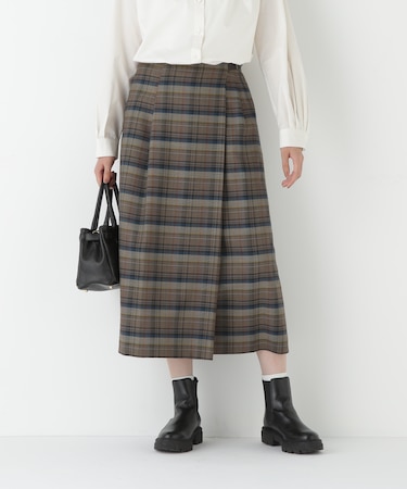 ◆先染めチェックキルト風スカート