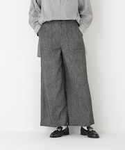 ◆シルクネップツイルツィードベイカーセミワイドパンツ