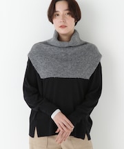 ◆スリットハイネックショートベスト