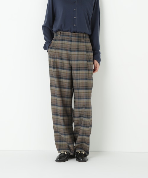 チェックタックパンツ チェックタックパンツ
