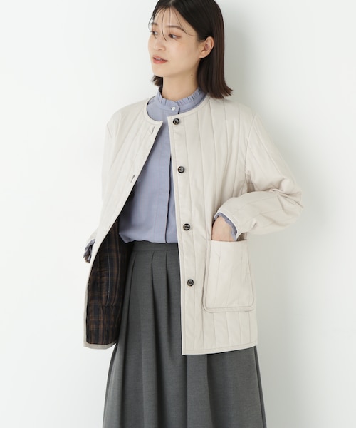 新品タグスーパービューティー キルティング風バルーン袖ノー