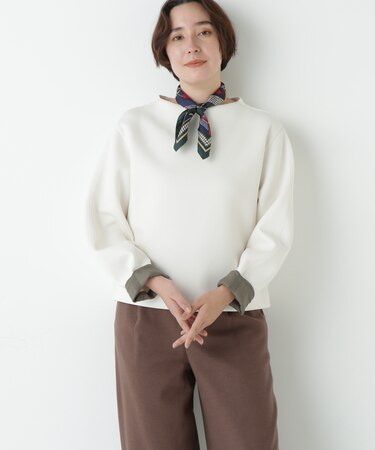 チェックドッキングダンボールプルオーバー