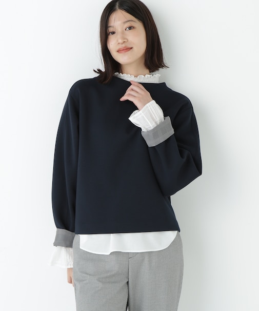 チェックドッキングダンボールプルオーバー