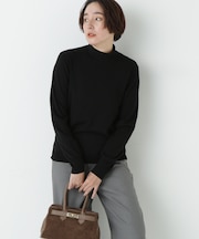 梳毛天竺ハイネックプルオーバー